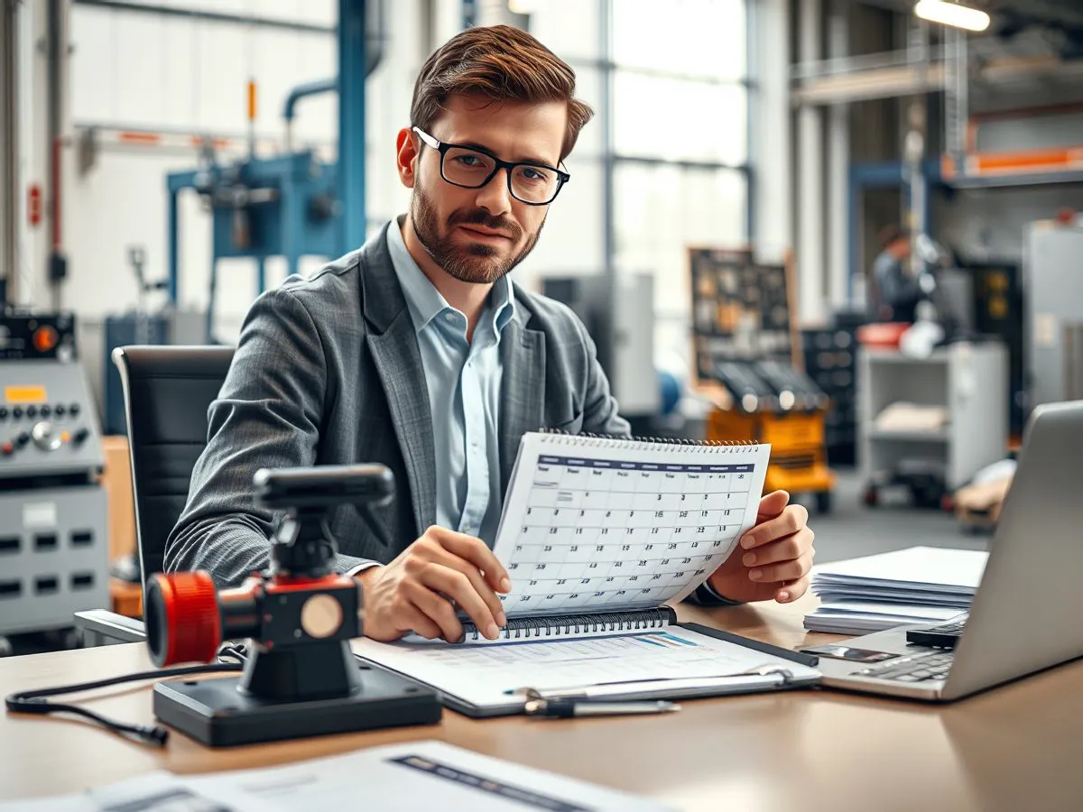 HR consultant planning onboarding schedule with documents and calendar