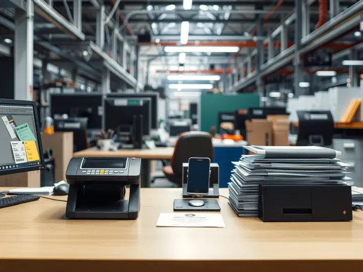 Onboarding equipment including scanner and badge printer